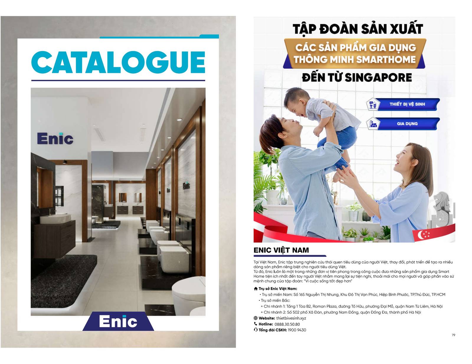 Thiết bị vệ sinh ENIC Catalogue và Bảng giá mới nhất 2024 /Page 1